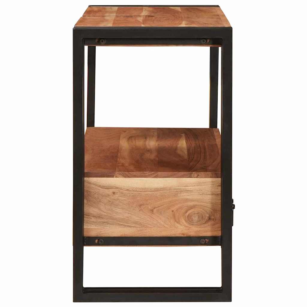 Bathroom Sink Cabinet with Drawer Solid Acacia wood and Iron