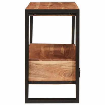 Bathroom Sink Cabinet with Drawer Solid Acacia wood and Iron