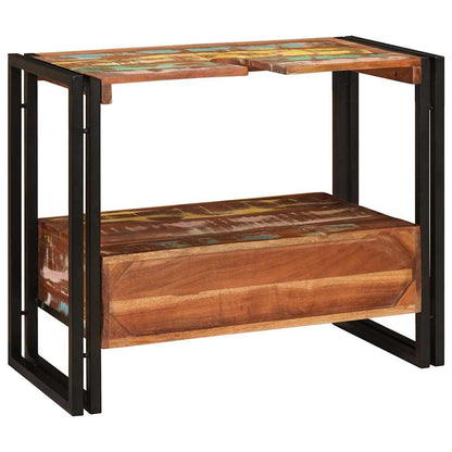 Bathroom Sink Cabinet with Drawer Solid Reclaim wood and Iron