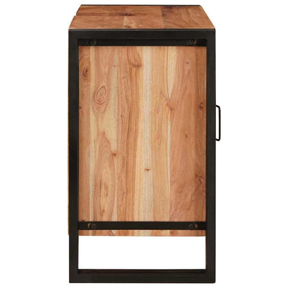 Bathroom Sink Cabinet with Door Solid Acacia wood and Iron