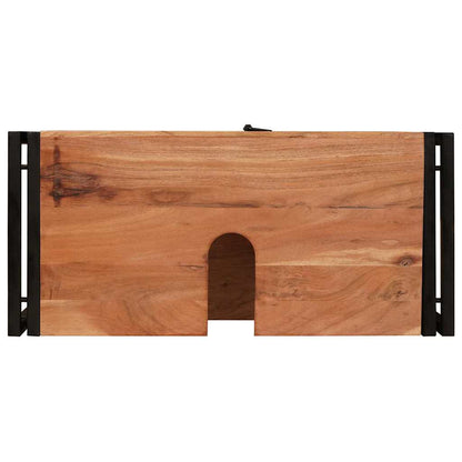 Bathroom Sink Cabinet with Door Solid Acacia wood and Iron