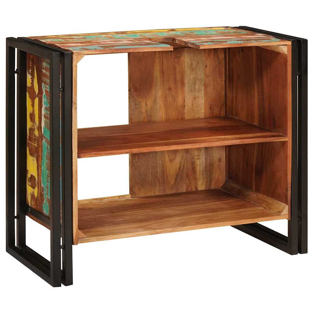 Bathroom Sink Cabinet with Door Solid Reclaim wood and Iron