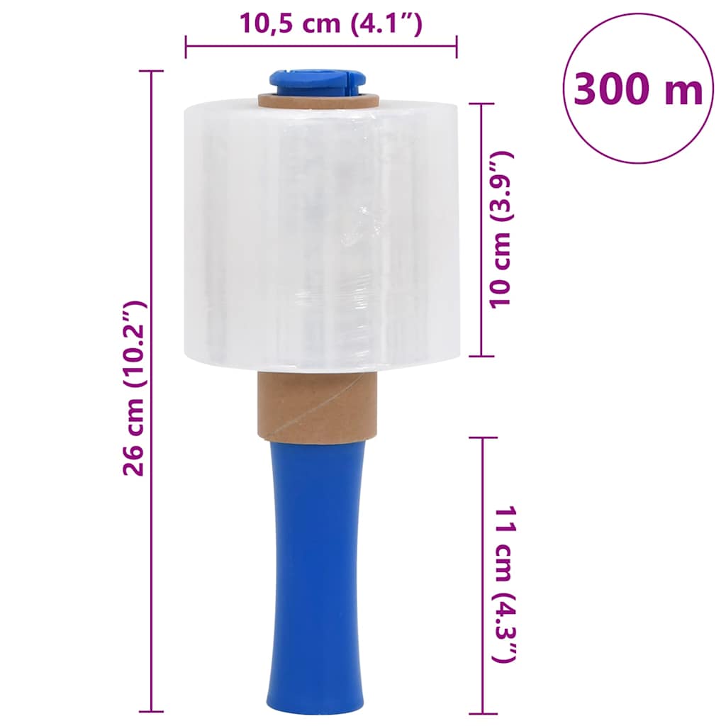 Stretch Films 10 pcs Transparent 23 µm 10 cm x 300 m