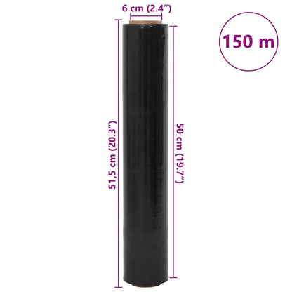 Stretch Film 6 pcs Black 20 μm 50 cm x 150 m