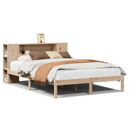 Bookcase Bed without Mattress 120x190 cm Small Double Solid Wood Pine