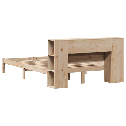 Bookcase Bed without Mattress 120x190 cm Small Double Solid Wood Pine