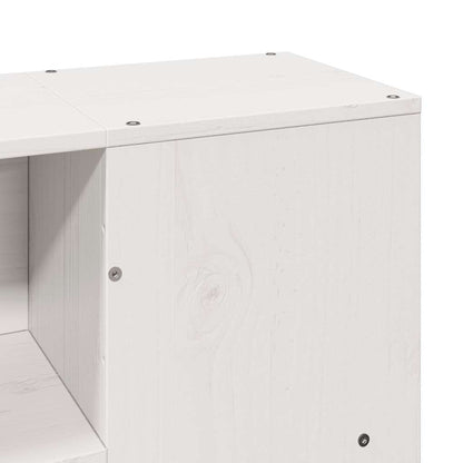 Bookcase Bed without Mattress White 120x200 cm Solid Wood Pine