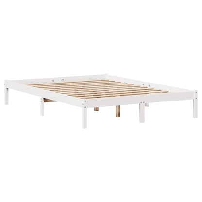 Bookcase Bed without Mattress White 120x190 cm Small Double Solid Wood Pine