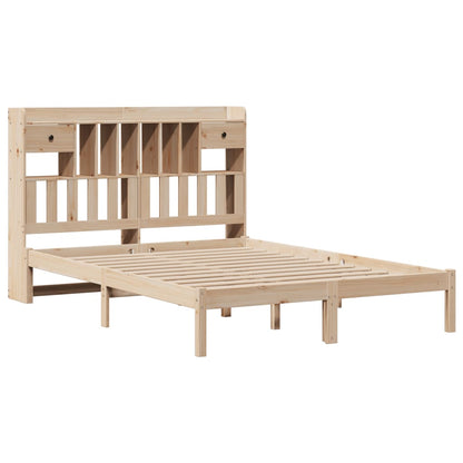 Bookcase Bed without Mattress 150x200 cm King Solid Wood Pine