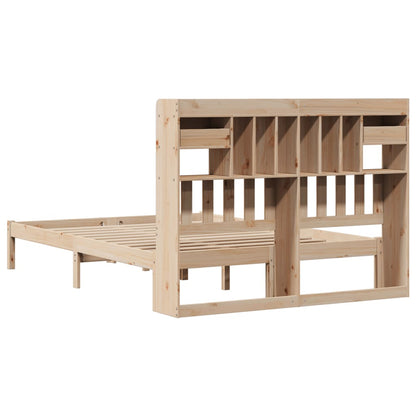 Bookcase Bed without Mattress 160x200 cm Solid Wood Pine