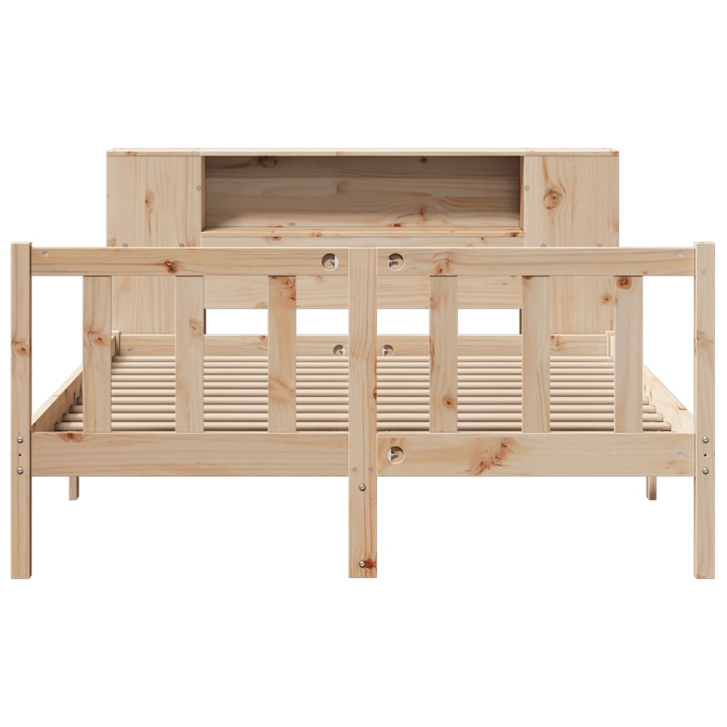 Bookcase Bed without Mattress 120x200 cm Solid Wood Pine