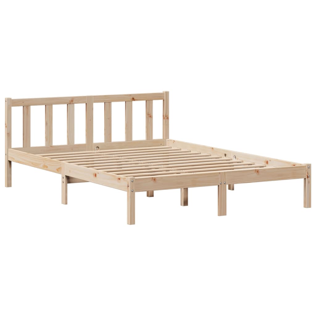 Bookcase Bed without Mattress 120x200 cm Solid Wood Pine