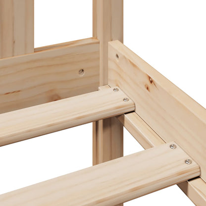 Bookcase Bed without Mattress 150x200 cm King Solid Wood Pine