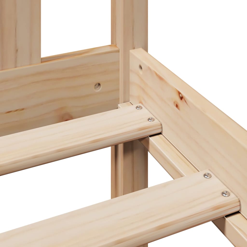 Bookcase Bed without Mattress 180x200 cm Super King Solid Wood Pine