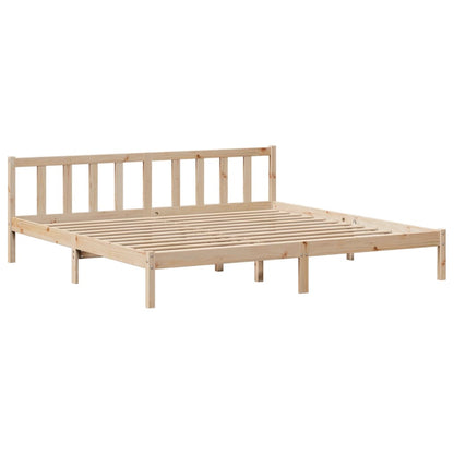 Bookcase Bed without Mattress 200x200 cm Solid Wood Pine