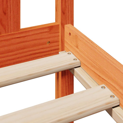 Bookcase Bed without Mattress Wax Brown 180x200 cm Super King Solid Wood Pine