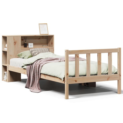 Bookcase Bed without Mattress 90x190 cm Single Solid Wood Pine