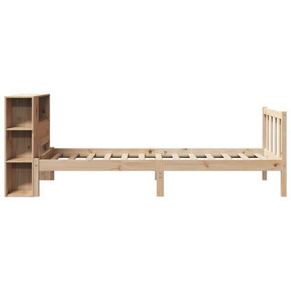 Bookcase Bed without Mattress 90x190 cm Single Solid Wood Pine