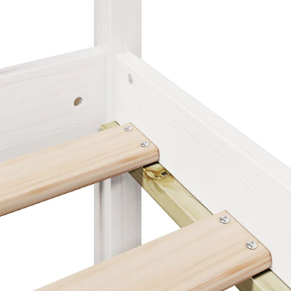 Bookcase Bed without Mattress White 100x200 cm Solid Wood Pine