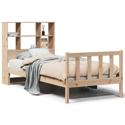 Bookcase Bed without Mattress 90x190 cm Single Solid Wood Pine