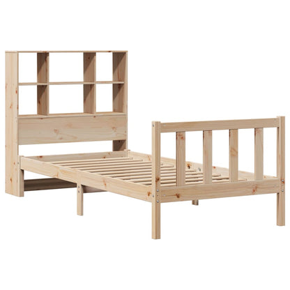 Bookcase Bed without Mattress 90x190 cm Single Solid Wood Pine