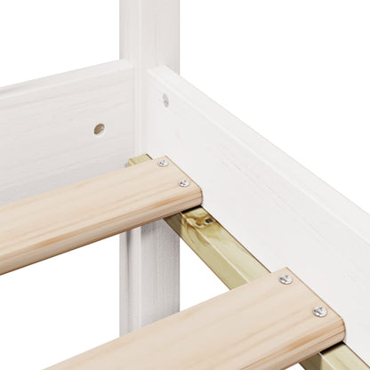Bookcase Bed without Mattress White 90x190 cm Single Solid Wood Pine