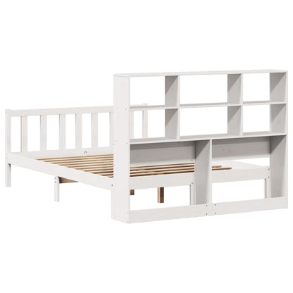 Bookcase Bed without Mattress White 120x200 cm Solid Wood Pine