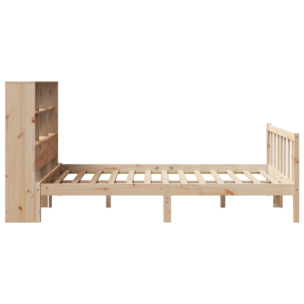 Bookcase Bed without Mattress 160x200 cm Solid Wood Pine