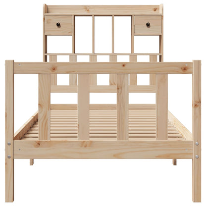 Bookcase Bed without Mattress 75x190 cm Small Single Solid Wood Pine