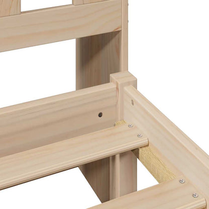 Bookcase Bed without Mattress 100x200 cm Solid Wood Pine