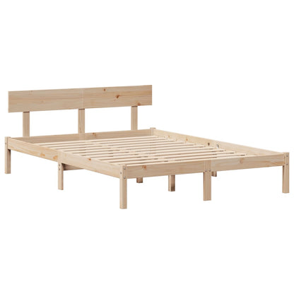 Bookcase Bed without Mattress 120x200 cm Solid Wood Pine