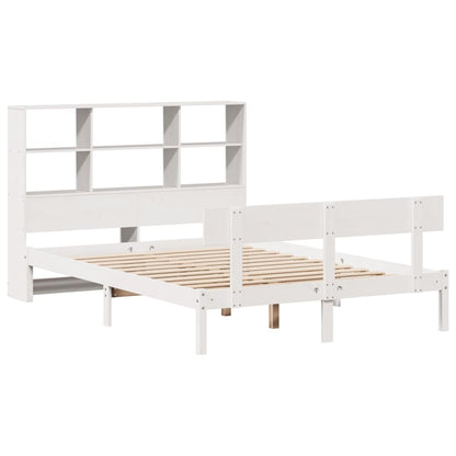 Bookcase Bed without Mattress White 120x200 cm Solid Wood Pine