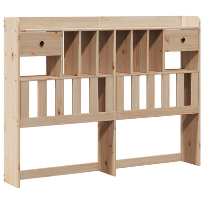 Bookcase Bed without Mattress 140x200 cm Solid Wood Pine