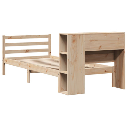 Bookcase Bed without Mattress 75x190 cm Small Single Solid Wood Pine