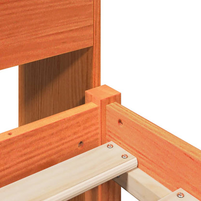 Bookcase Bed without Mattress Wax Brown 100x200 cm Solid Wood