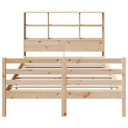 Bookcase Bed without Mattress 120x190 cm Small Double Solid Wood Pine