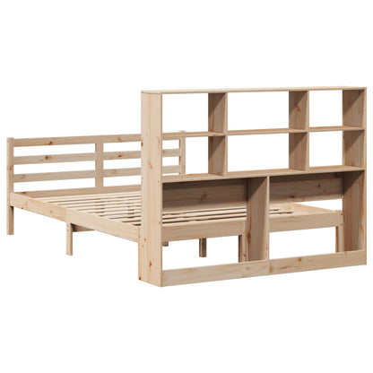 Bookcase Bed without Mattress 120x190 cm Small Double Solid Wood Pine