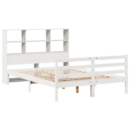 Bookcase Bed without Mattress White 120x200 cm Solid Wood Pine