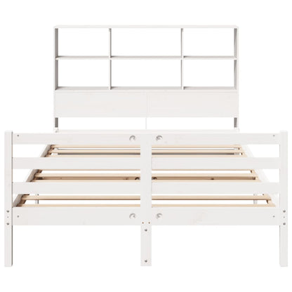 Bookcase Bed without Mattress White 120x200 cm Solid Wood Pine
