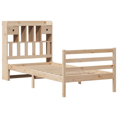 Bookcase Bed without Mattress 100x200 cm Solid Wood Pine