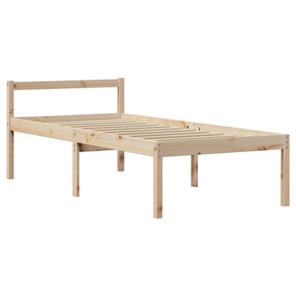 Bookcase Bed without Mattress 100x200 cm Solid Wood Pine