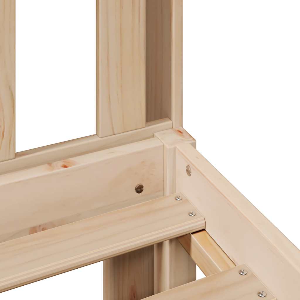 Bookcase Bed without Mattress 140x190 cm Solid Wood Pine