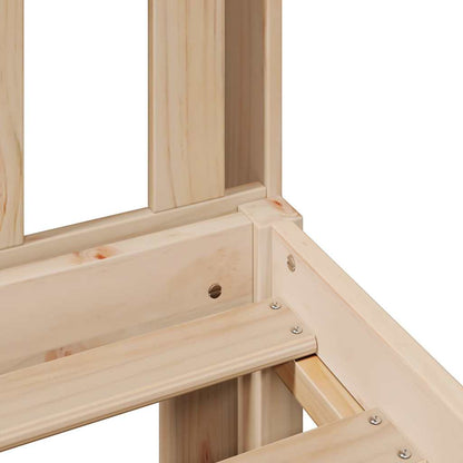 Bookcase Bed without Mattress 140x190 cm Solid Wood Pine