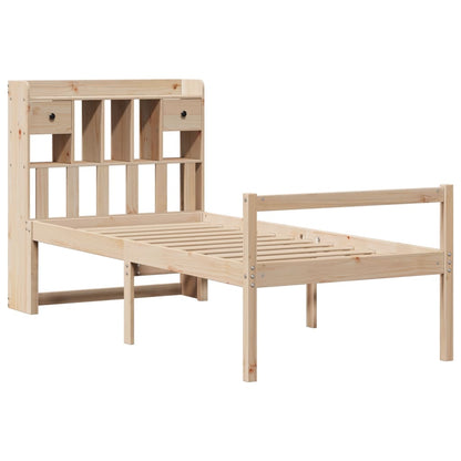 Bookcase Bed without Mattress 100x200 cm Solid Wood Pine