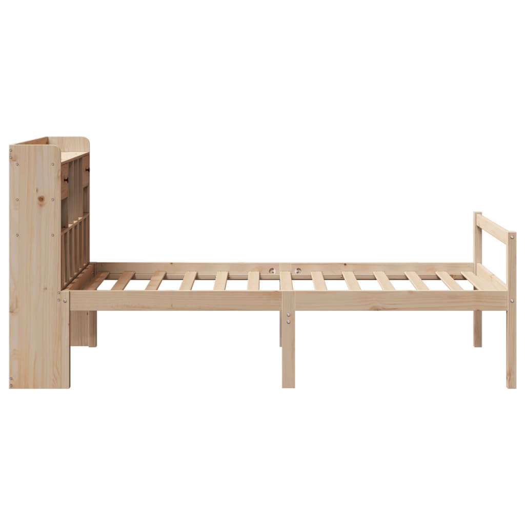 Bookcase Bed without Mattress 100x200 cm Solid Wood Pine