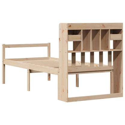 Bookcase Bed without Mattress 100x200 cm Solid Wood Pine