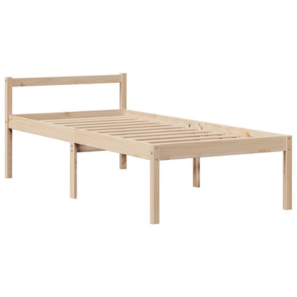 Bookcase Bed without Mattress 100x200 cm Solid Wood Pine