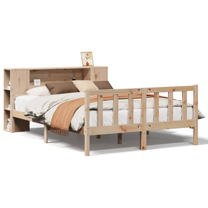 Bookcase Bed without Mattress 120x190 cm Small Double Solid Wood Pine