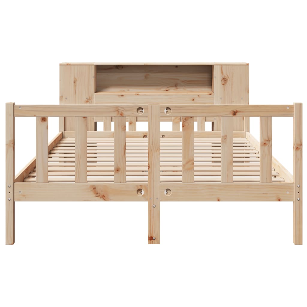 Bookcase Bed without Mattress 120x190 cm Small Double Solid Wood Pine