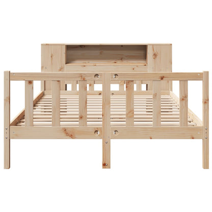 Bookcase Bed without Mattress 120x190 cm Small Double Solid Wood Pine